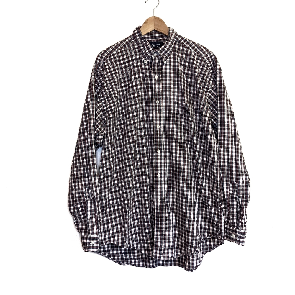 🍩Vintage Ralph Lauren BIG SHIRT PLAID Button Up🍩